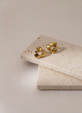 Golden Twisted Knot Studs